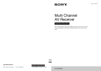 Sony STR-DA2800ES - Owners Manual 